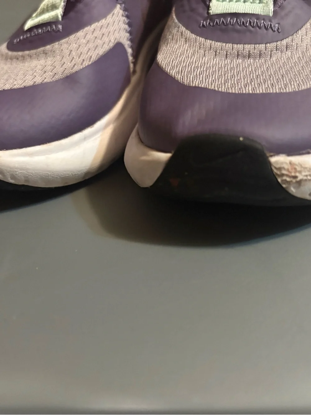 Nike Kids Slip-On Sneakers in Purple and Mint Green